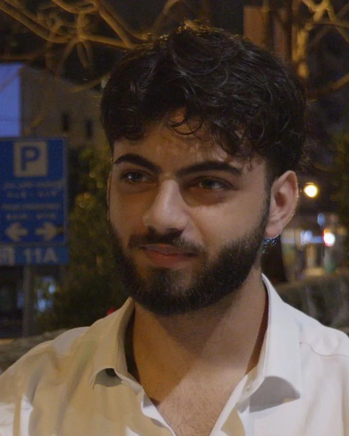 Ralph Nawfal, co-founder of Tramano Creative, photographed in Beirut at night.